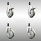 Service Caster 5 Inch 316SS Gray Poly Swivel 1-3/8 Inch Expanding Stem Caster Lock Brake, 2PK SCC-SS316TTLEX20S514-PPUB-2-S-2-138 - alternate 1